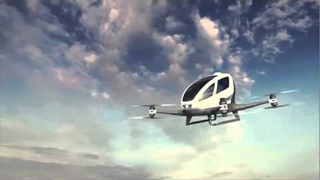 Human-Carrying Taxi Drone Tested Nevada