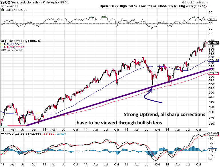 Semi Conductor is in a strong uptrend, bull market will continue 