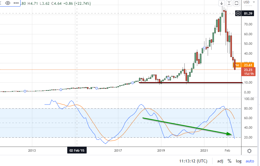 Stock Market Rally: Reality or Illusion? TQQQ monthly chart outlook 