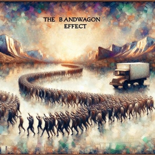Bandwagon Effect Examples: Illustration of how the herd acts in ways that are determental