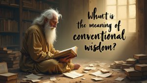 What is the meaning of conventional wisdom?