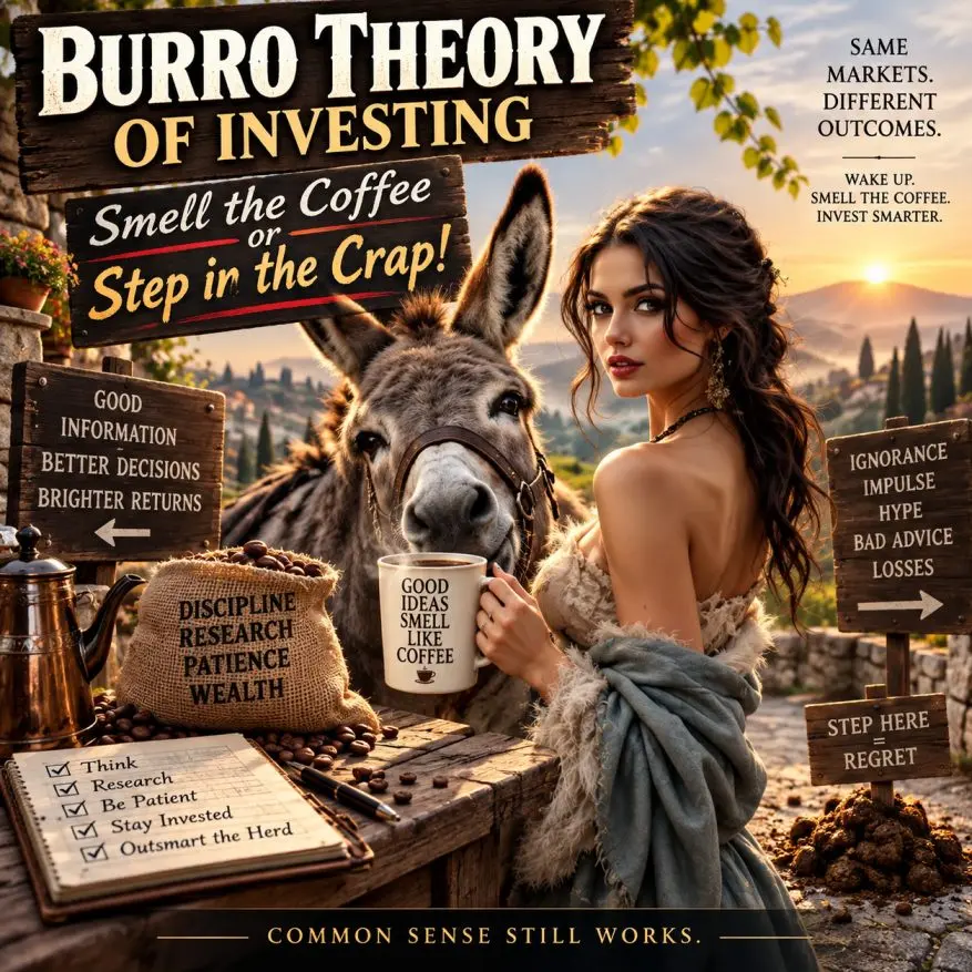 Burro Theory of Investing: Smell the Coffee or Step in the Crap!
