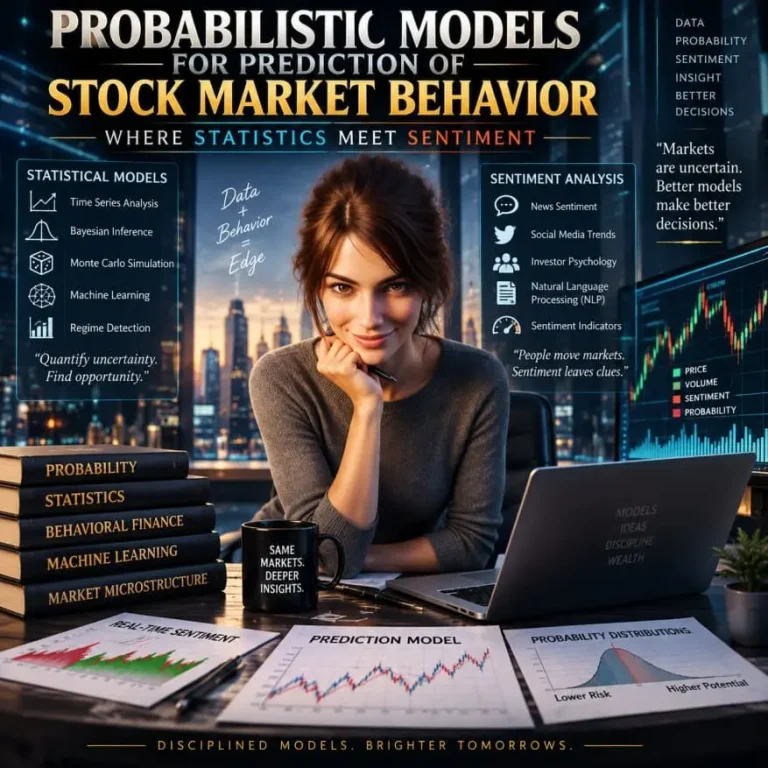 Probabilistic models for and prediction of stock market behavior