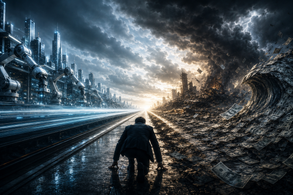 AI, Debt, and the Race Between Productivity and Collapse